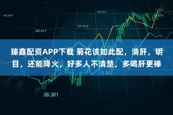 臻鑫配资APP下载 菊花该如此配，清肝，明目，还能降火，好多人不清楚，多喝肝更棒